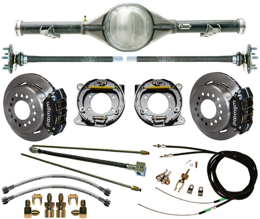63-70 C10 5-LUG REAR END & WILWOOD BRAKES,11" ROTORS,BLACK,LINES,CABLES