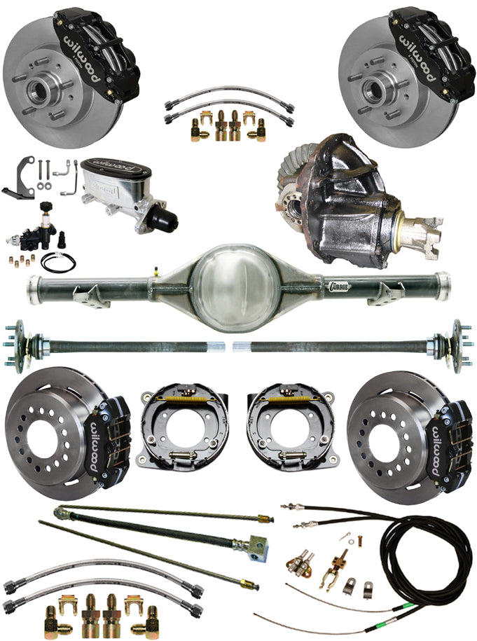 64-70 C10 FULL BRAKE & REAR KIT,11.86/11" ROTORS,BLACK