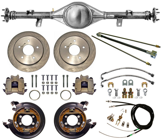 88-98 C1500 5-LUG REAR END & BRAKES,11" ROTORS,CALIPERS,LINES,CABLES