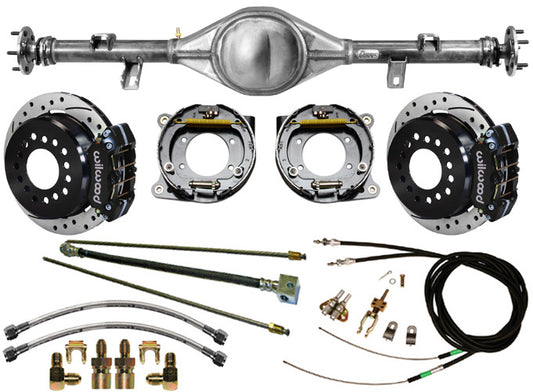 88-98 C1500 5-LUG REAR END & WILWOOD BRAKES,11" DRILLED,BLACK,LINES CABLES