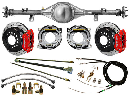 88-98 C1500 5-LUG REAR END & WILWOOD BRAKES,11" DRILLED,RED,LINES,CABLES