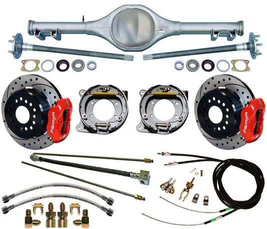 67-69 F-BODY MON STAGGER,REAR,WIL 12" DRILLED,RED