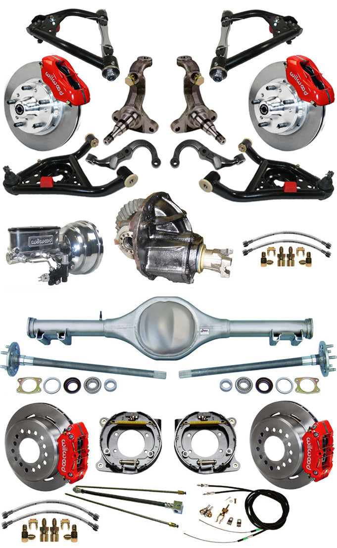 67-69 FULL SPINDLE,12" BRAKES,REAR KIT,RED