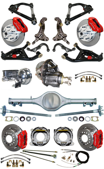 67-69 FULL SPINDLE,12" BRAKES,REAR KIT,RED