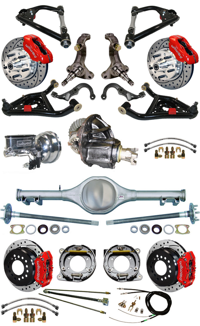 67-69 FULL SPINDLE,12" BRAKES,REAR KIT,RED,D