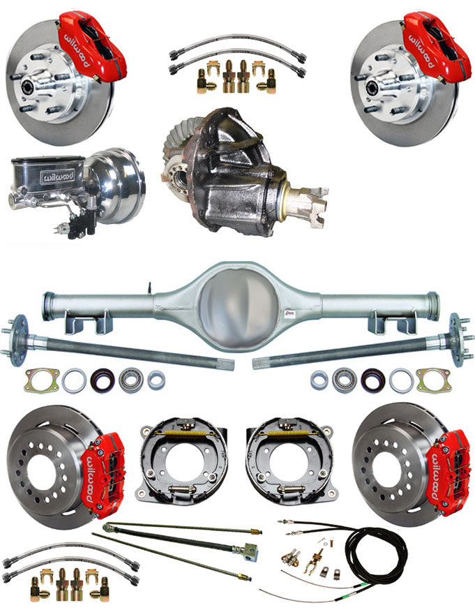 70-78 FULL SUSPENSION,11" BRAKES,REAR KIT,RED