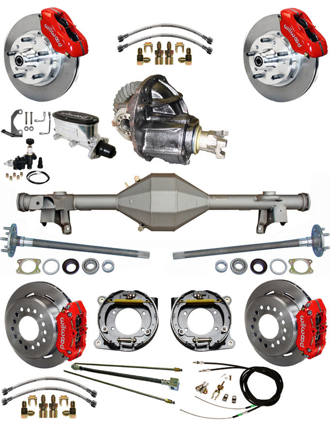 82-92 FULL SUSPENSION,11" BRAKES,REAR KIT,RED