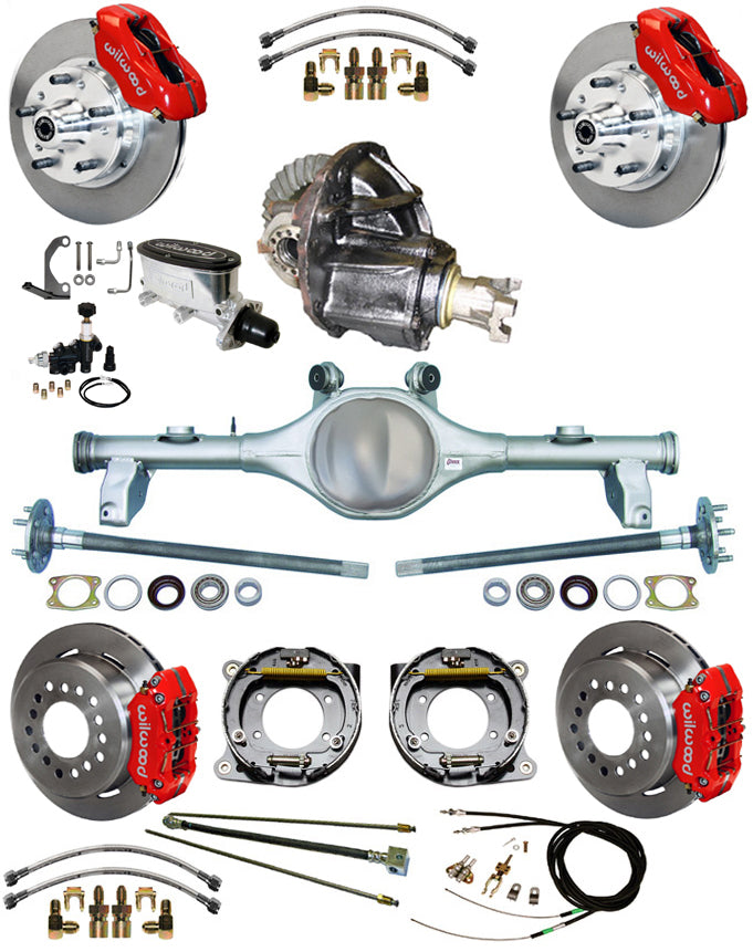78-88 FULL SUSPENSION,11" BRAKES,REAR KIT,RED