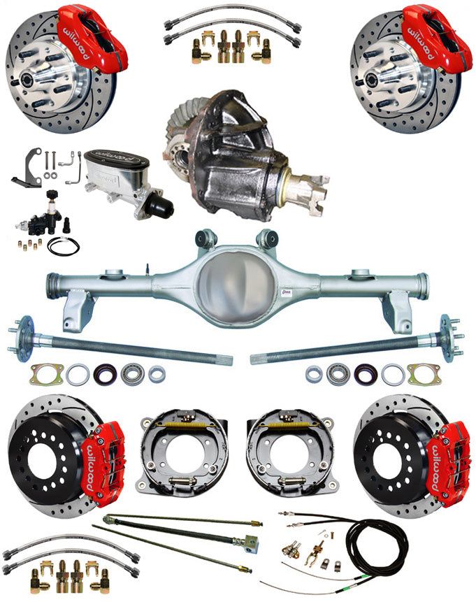 78-88 FULL SUSPENSION,11" BRAKES,REAR KIT,RED,D