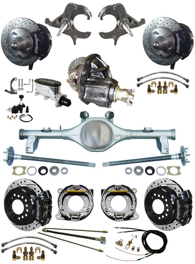 78-88 FULL 2" DROP,10.5/11" BRAKES,REAR KIT,BLACK,D
