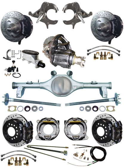 78-88 FULL 2" DROP,10.5/11" BRAKES,REAR KIT,BLACK,D