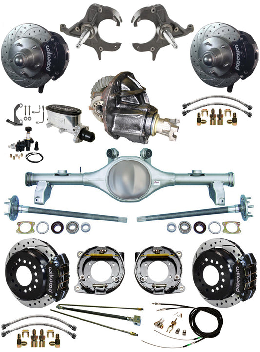 78-88 FULL 2" DROP,10.5/11" BRAKES,REAR KIT,BLACK,D