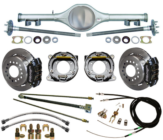 62-67 X-BODY MUL REAR & WIL BRAKES,11" ROTORS,BLACK