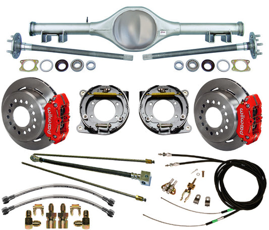 62-67 X-BODY MUL REAR & WIL BRAKES,11" ROTORS,RED