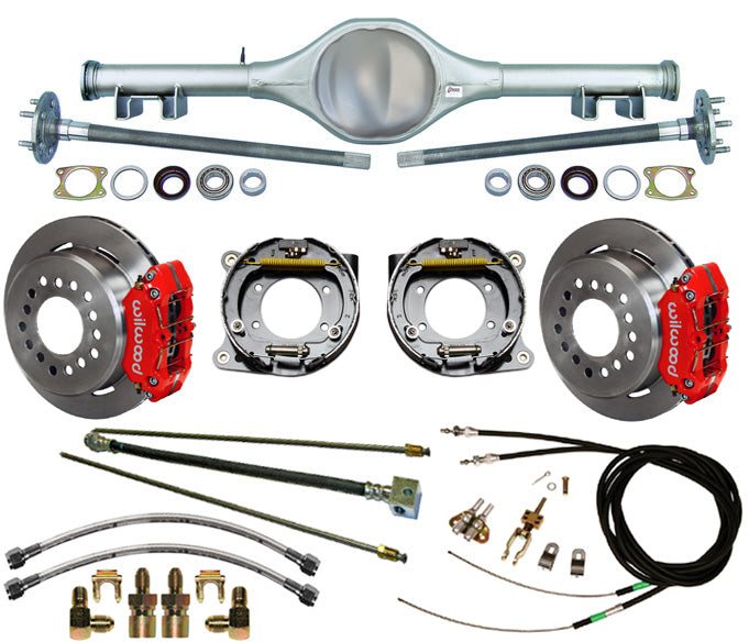 68-74 X-BODY MUL REAR & WIL BRAKES,11" ROTORS,RED