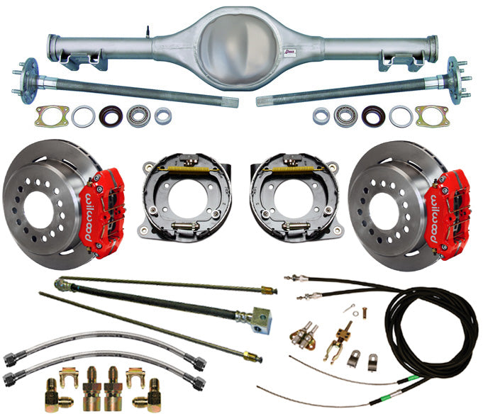 62-67 X-BODY MON REAR & WIL BRAKES,11" ROTORS,RED