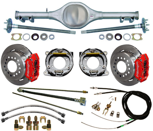62-67 X-BODY MON REAR & WIL BRAKES,11" ROTORS,RED