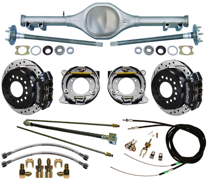 68-74 X-BODY MON REAR & WIL BRAKES,11" DRILLED ROTORS,BLACK