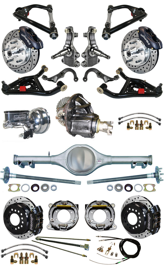 68-74 FULL 2" DROP,12" BRAKES,REAR KIT,BLACK,D