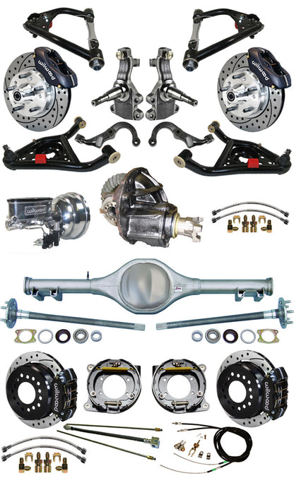 68-74 FULL 2" DROP,12" BRAKES,REAR KIT,BLACK,D