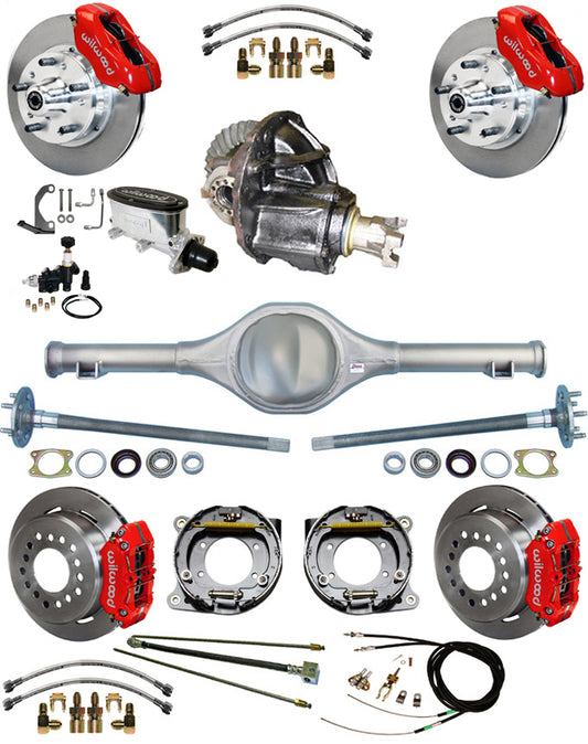 82-97 FULL SUSPENSION,11" BRAKES,REAR KIT,RED