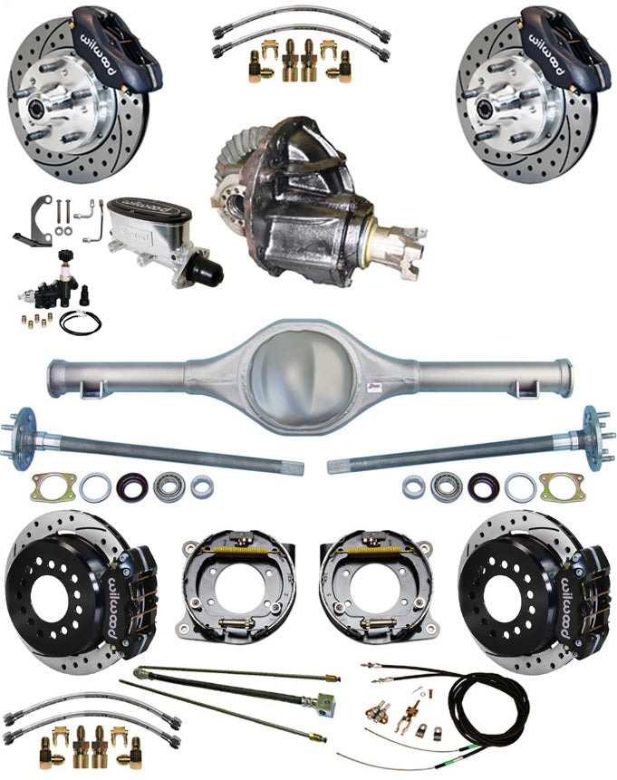 82-97 FULL SUSPENSION,11" BRAKES,REAR KIT,BLACK,D
