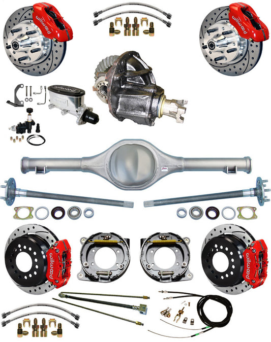 82-97 FULL SUSPENSION,11" BRAKES,REAR KIT,RED,D
