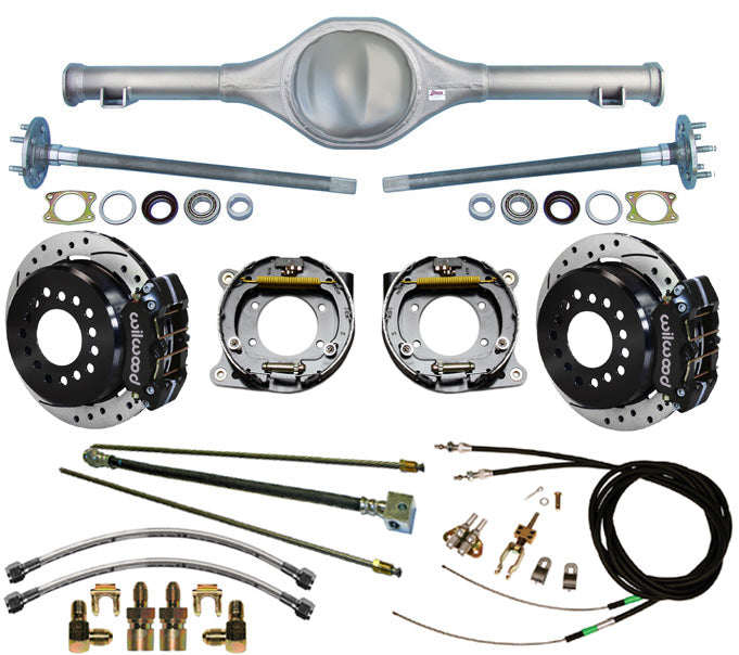 82-97 S-10 REAR & WIL BRAKES,11" DRILLED ROTORS,BLACK