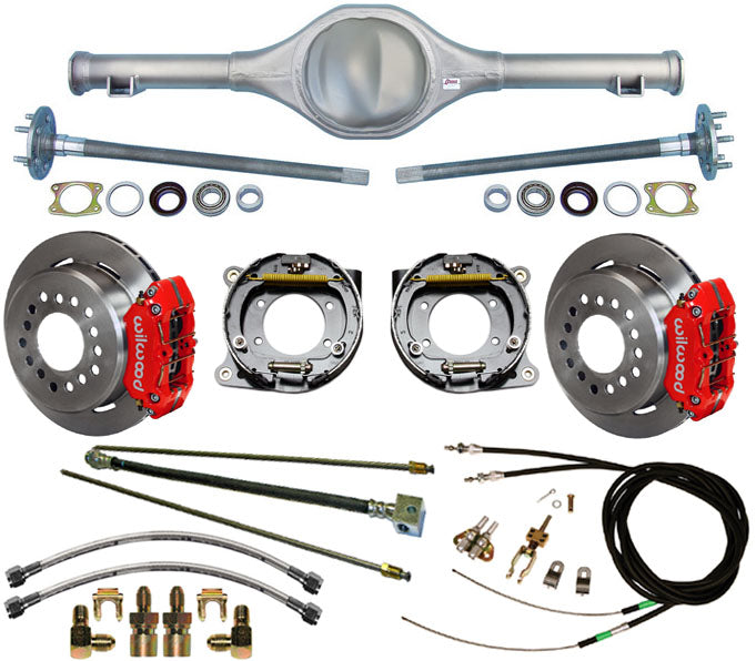 86-92 JEEP COMANCHE REAR & WIL BRAKES,11" ROTORS,RED