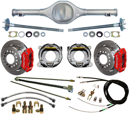 86-92 JEEP COMANCHE REAR & WIL BRAKES,11" ROTORS,RED