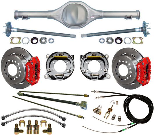 86-92 JEEP COMANCHE REAR & WIL BRAKES,11" ROTORS,RED