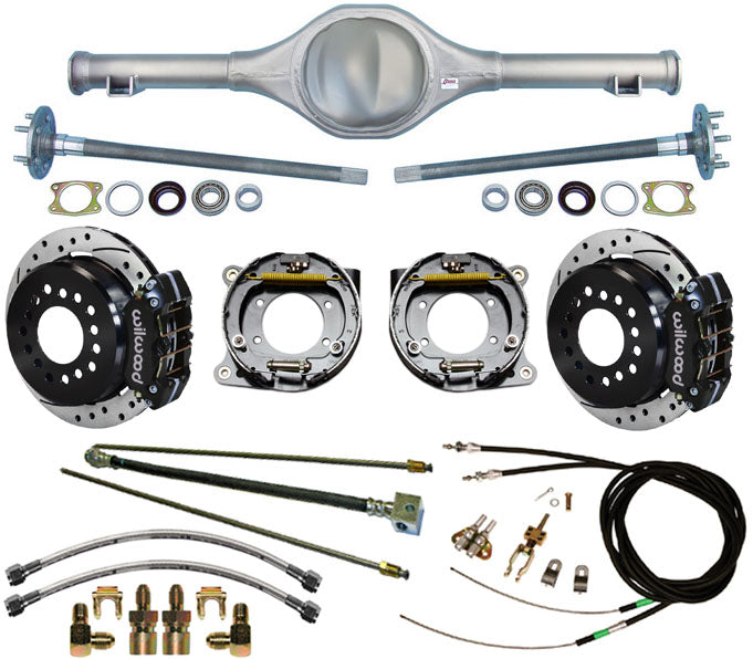 86-92 JEEP COMANCHE REAR & WIL BRAKES,11" DRILLED ROTORS,BLACK