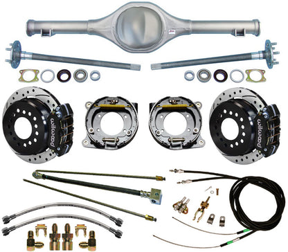 86-92 JEEP COMANCHE REAR & WIL BRAKES,11" DRILLED ROTORS,BLACK