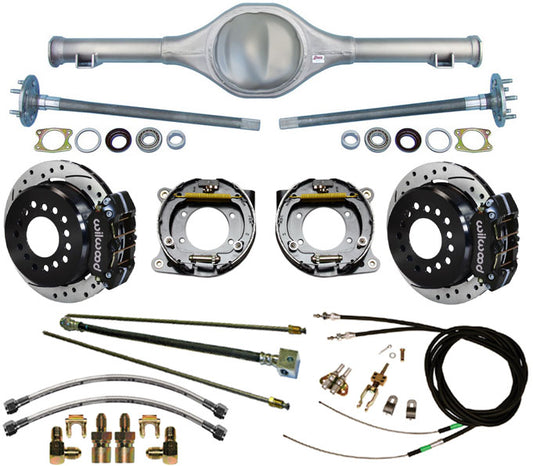 86-92 JEEP COMANCHE REAR & WIL BRAKES,11" DRILLED ROTORS,BLACK