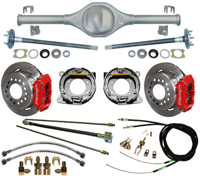 84-01 JEEP CHEROKEE REAR & WIL BRAKES,11" ROTORS,RED