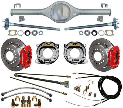 84-01 JEEP CHEROKEE REAR & WIL BRAKES,11" ROTORS,RED