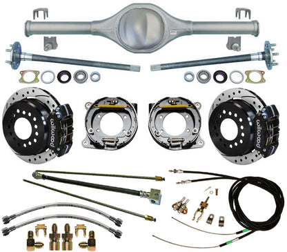 84-01 JEEP CHEROKEE REAR & WIL BRAKES,11" DRILLED ROTORS,BLACK