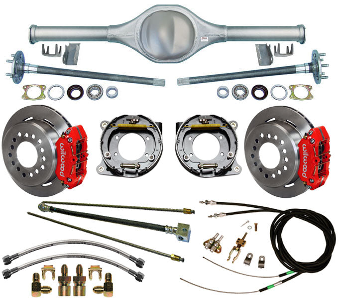 87-95 JEEP WRANGLER REAR & WIL BRAKES,11" ROTORS,RED