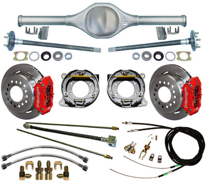 87-95 JEEP WRANGLER REAR & WIL BRAKES,11" ROTORS,RED