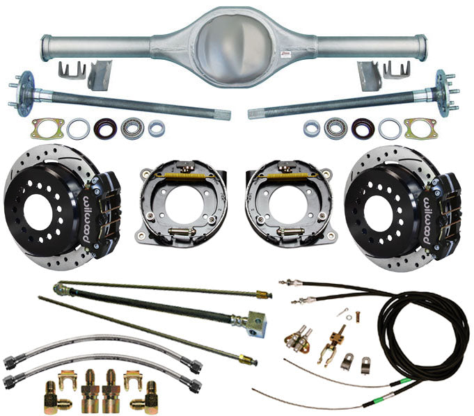 87-95 JEEP WRANGLER REAR & WIL BRAKES,11" DRILLED ROTORS,BLACK