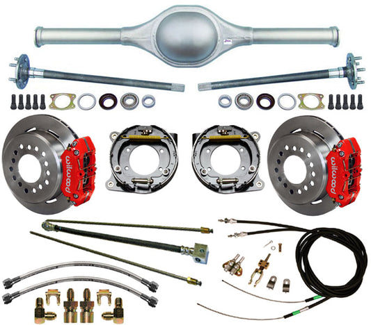 9" FORD 58" REAR END & WILWOOD BRAKES,11" ROTORS,RED