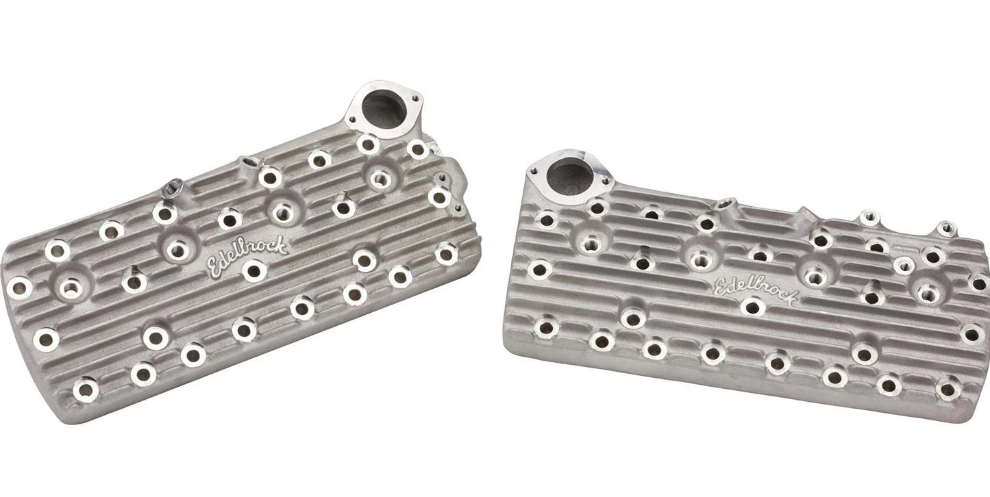 CYLINDER HEADS,ALUMINUM,FLAT HEAD FORD,49-53,V-8,PAIR,SCRIPT LOGO