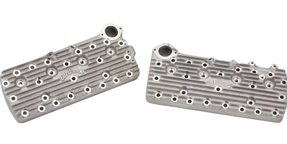 CYLINDER HEADS,ALUMINUM,FLAT HEAD FORD,49-53,V-8,PAIR,SCRIPT LOGO