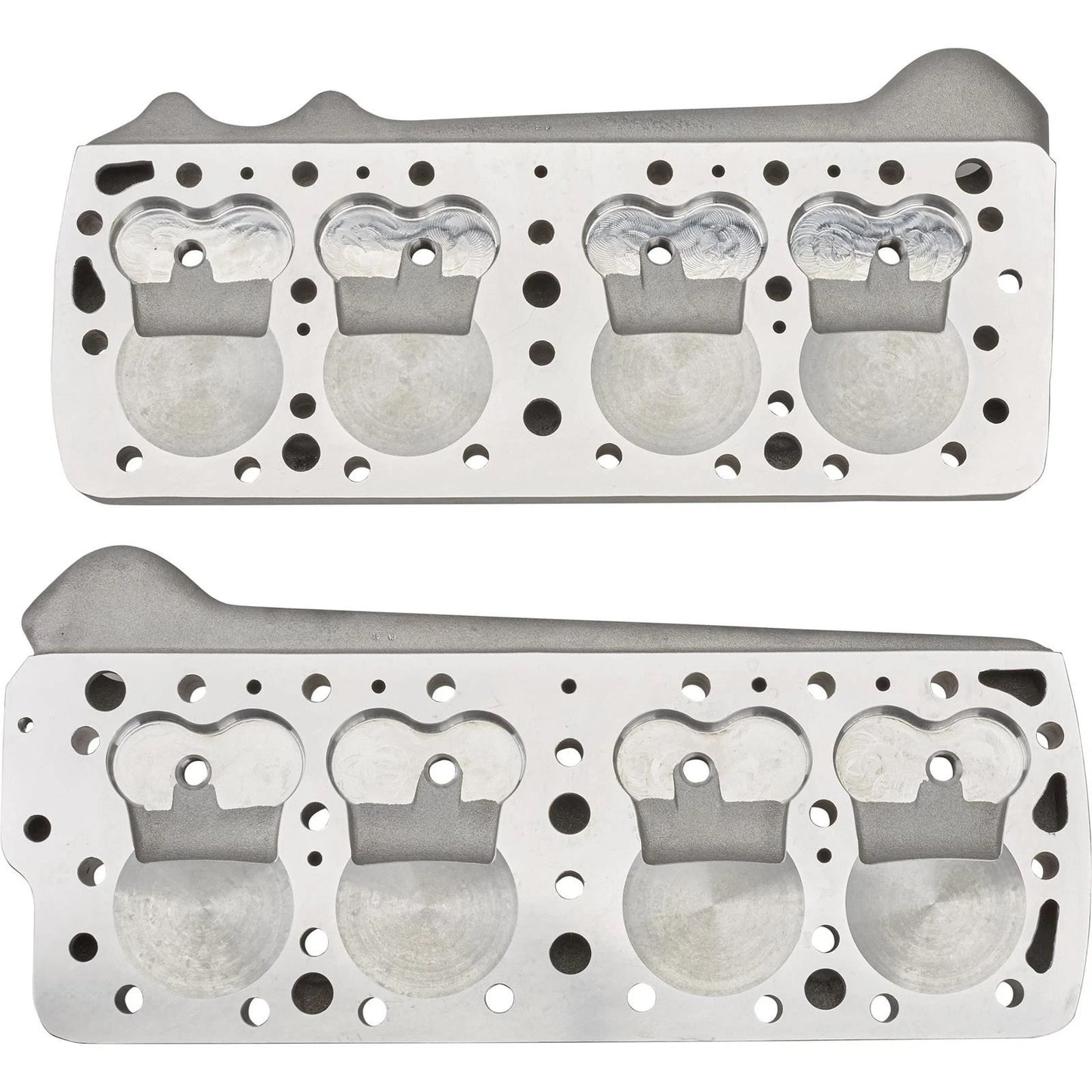 CYLINDER HEADS,ALUMINUM,FLAT HEAD FORD,49-53,V-8,PAIR,SCRIPT LOGO