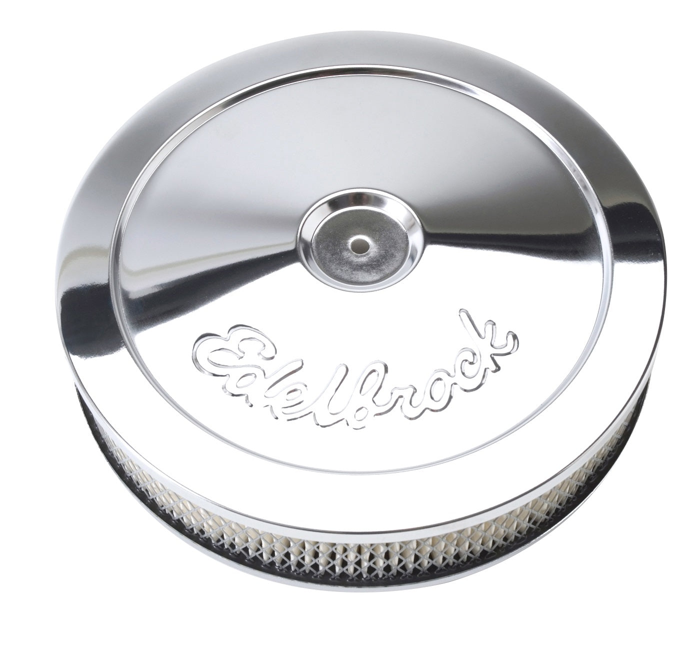 AIR CLEANER,PRO-FLO,10" X 2" PAPER ELEMENT,5 1/4" BASE,DEEP FLANGE,CHROME