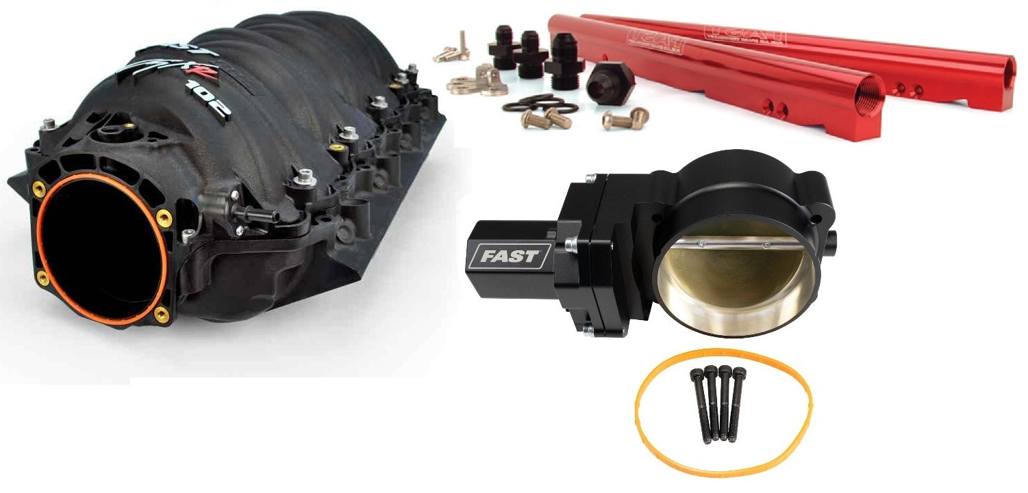LSXR HIGH HP INTAKE KIT,LS3,L76,L99,RED RAILS,102MM ELECTRIC THROTTLE ...