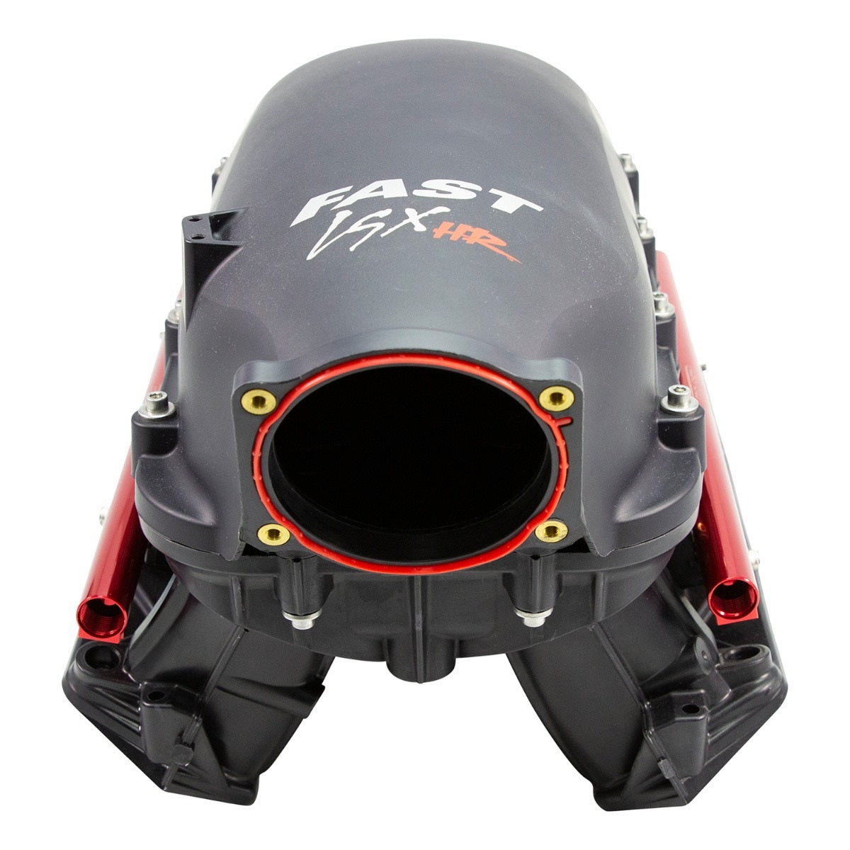 FAST LSXHR INTAKE MANIFOLD,103MM,RED RAILS,NO INJECTORS,LS CATH PORT,BLACK