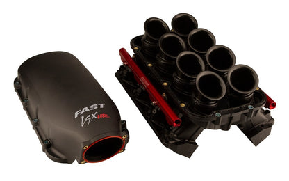 FAST LSXHR INTAKE MANIFOLD,103MM,RED RAILS,NO INJECTORS,LS CATH PORT,BLACK