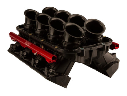 FAST LSXHR INTAKE MANIFOLD,103MM,RED RAILS,NO INJECTORS,LS CATH PORT,BLACK
