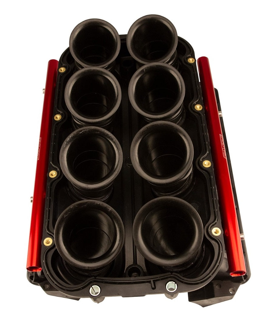 FAST LSXHR INTAKE MANIFOLD,103MM,RED RAILS,NO INJECTORS,LS CATH PORT,BLACK